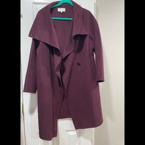 Burgundy wool coat
